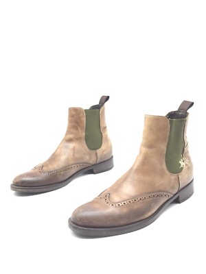 La Martina Botas De Cuero Marrón Para Mujer T.41 US.8 UK.7