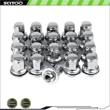 20 Pcs Closed-end Chrome M14X1.5 Lug Nuts 22mm Hex Fits Land Rover Defender 110