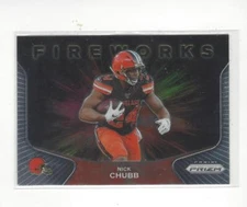 2020 Panini Prizm Fireworks #9 Nick Chubb Browns
