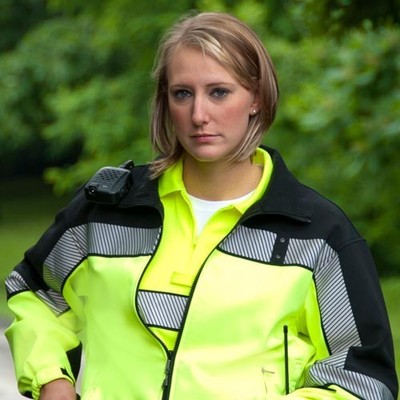 blauer colorblock softshell fleece jacket