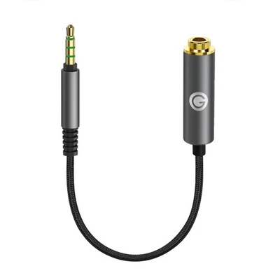Geekria Apollo 3.5mm Balanced Male to 4.4mm Balanced Female Adapter Cord (Black)