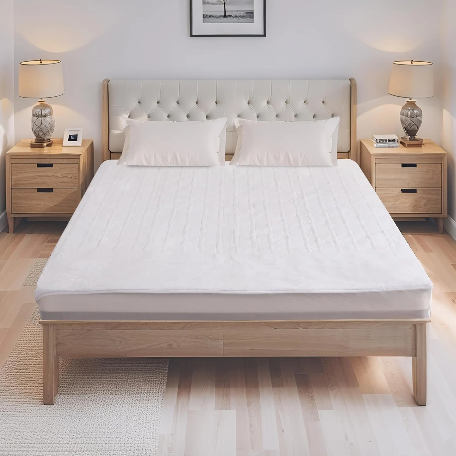 King Size 78x80 Electric Mattress Pad - Dual Control 4 Heat Settings Auto Off