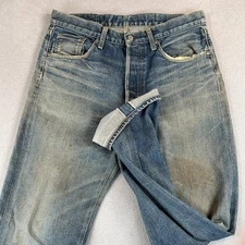 WTAPS Jeans Mens 32x30 Selvedge Faded Whiskering Ol Dirty Washed Out Distressed