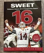 Nick Saban Signed Sweet 16 Alabama Crimson Tide 2015 Championship Book Autograph