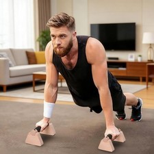 Holz Liegestützgriffe 2er Set | Rutschfeste Push Up Bars Fitness