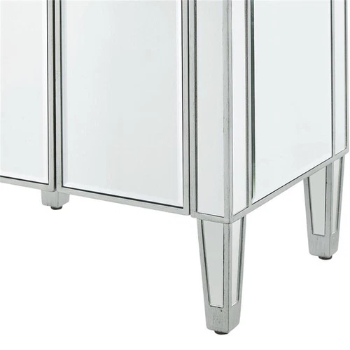 Elegant Decor Reflexion 2 Doors 24" Mirrored Accent Cabinet in Antique Silver - Picture 11 of 11