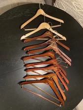 Lot 10 Wooden Suit Hangers Macys & Nordstrom EXCELLENT!!