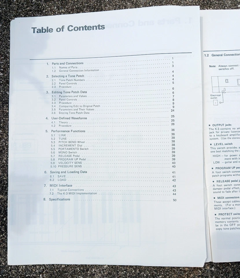 Kawai K3 Original Owners Manual / User Manual - Image 3 of 4