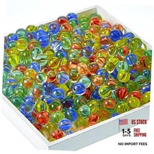 500 Pcs Color Mix Glass Marbles Bulk Cat Eye Marbles - Classic Multicolor