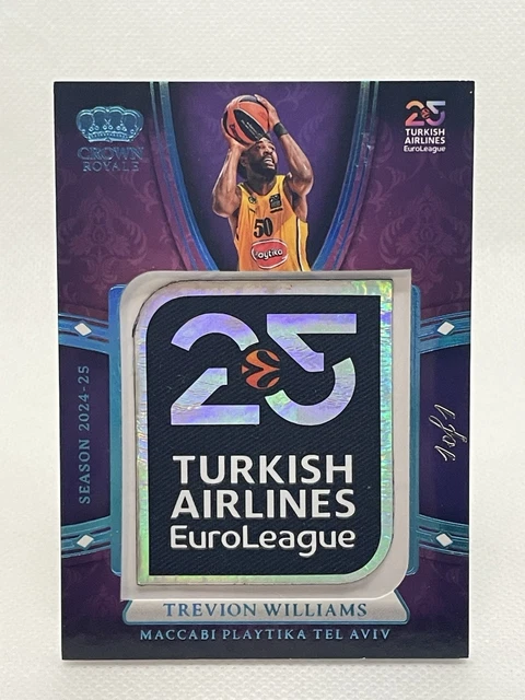 2024-25 Panini Crown Royale Euroleague Trevion Williams 1 of 1 Anniversary Patch