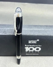 Montblanc Starwalker Roller Black Body + Silver Clip Ballpoint Pen Black Ink