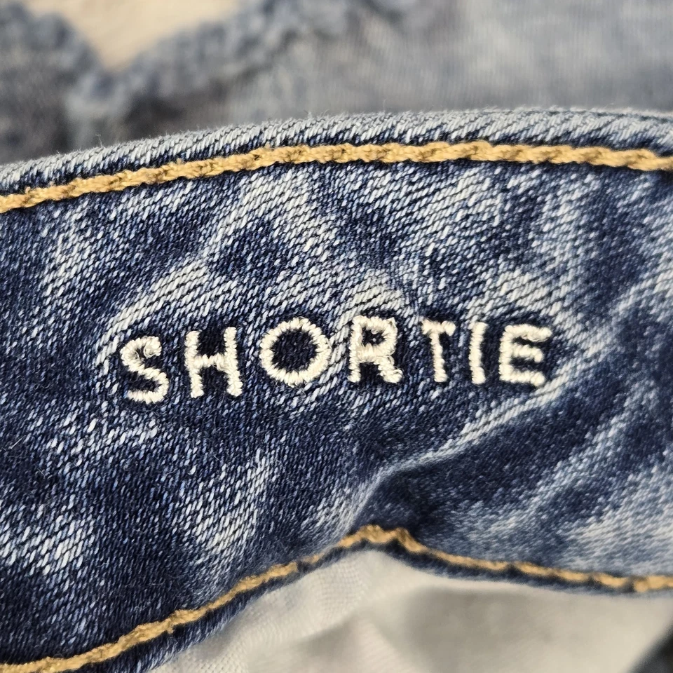 American Eagle Outfitters Women Shorts 14 Blue Denim Shortie Super Stretch - Image 4 of 4