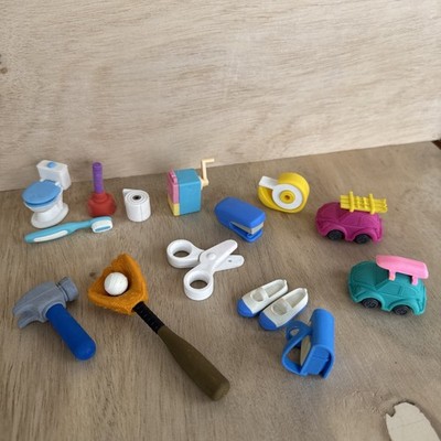 Iwako Japanese Take-Apart Eraser Set Cute  Design EUC Vintage