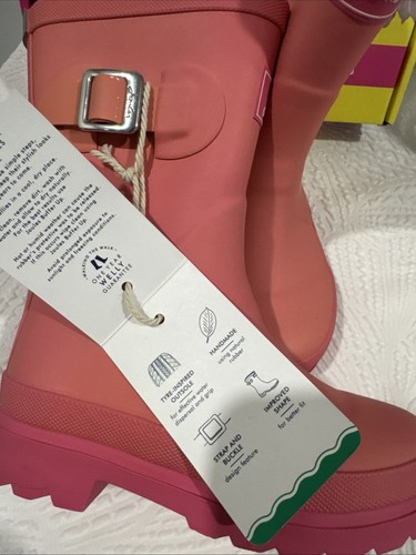 Stivali da pioggia rosa Joules bambina taglia 11 - Foto 5 di 13