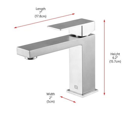 Elegant Lighting FAV-1001 Jakob 1.5 GPM 1 Hole Bathroom Faucet - Nickel - Picture 10 of 12