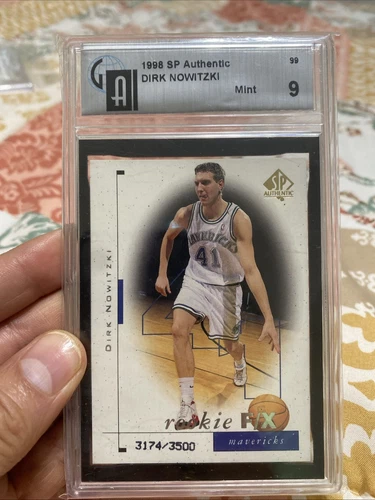 1998-99 SP Authentic #99 Dirk Nowitzki Rookie  Card F/X  /3500  SGC 9 RC