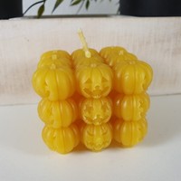 Bienenwachskerze KüRbis Kerze Als WüRfel 5 Cm - Bienenwachs WüRfel