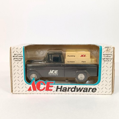 #ad Ertl ACE Hardware 1955 Chevrolet Cameo Pickup Truck Bank VINTAGE 1994 NEW NRFB $6.99