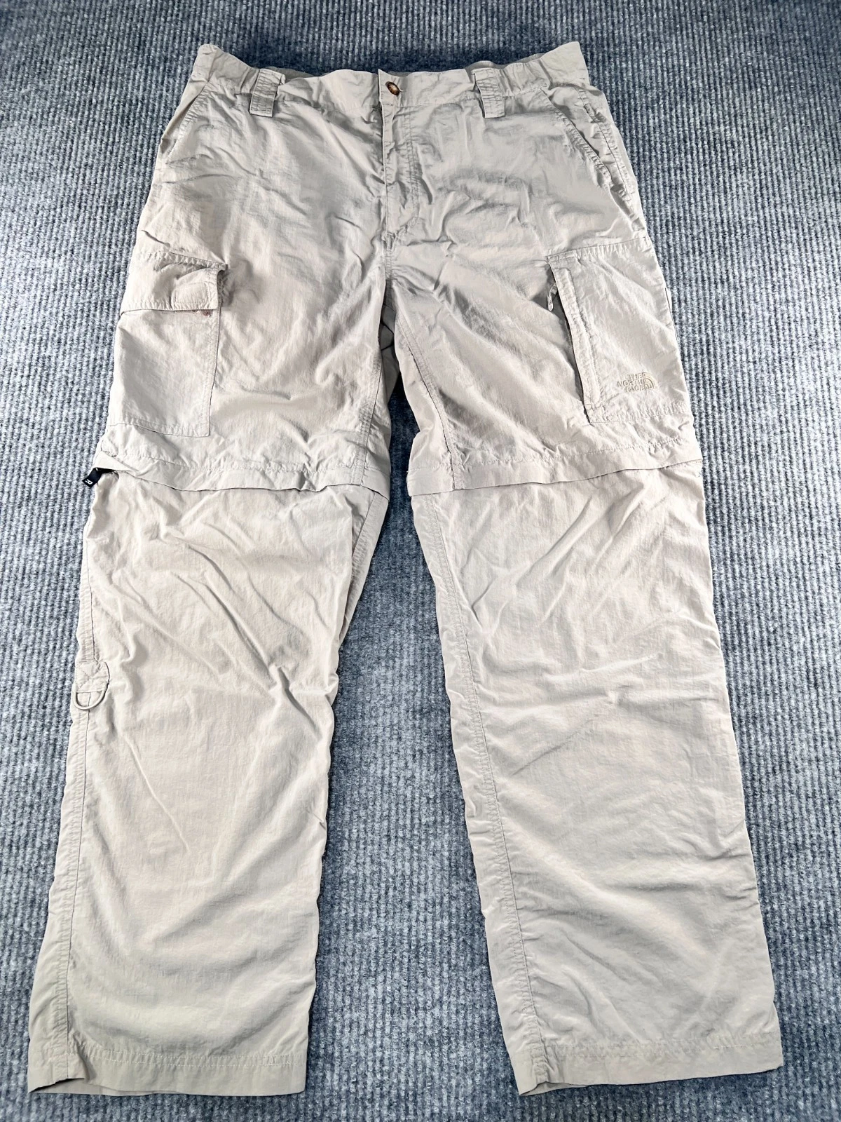 The North Face Pants Men's Large 36x29 Tan Convertible Stow Pocket Lightweight