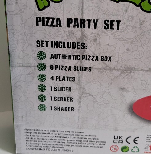 2022 Teenage Mutant Ninja Turtles PIZZA PARTY SET 14 Pieces Pizza Box Included - Picture 5 of 6