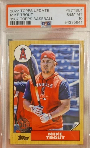 2022 Topps Update Mike Trout 1987 SSP Version PSA 10 GEM MINT, TROUT IS HOT 🔥 $