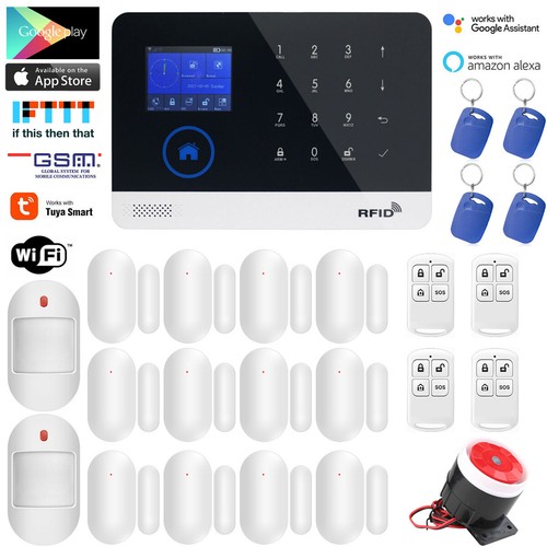 E03 Tuya APP WiFi IP Wireless IR Home Security Alarm Burglar System Auto Dialer - Afbeelding 1 van 12