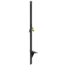 Americana Water Hose Holder Stand Post with Hose Bib | Outdoor Steel Liberty