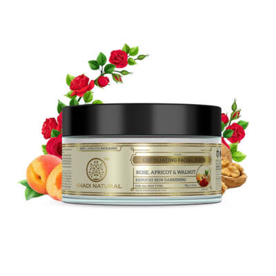 Khadi Natural Exfoliating Facial Scrub |Protects from Sun Burn |Heals Damage|50g