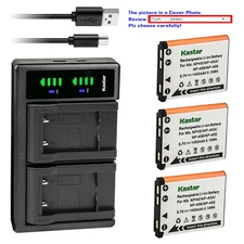 Kastar Battery LCD Dual Charger for NP-45A NP-45B NP-45S Fujifilm FinePix XP140