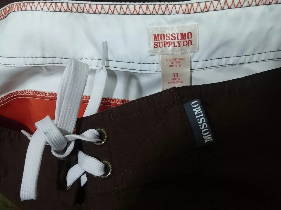 Mossimo Supply Co. Board Shorts Mens 38 Brown Multicolor      - Image 3 of 3