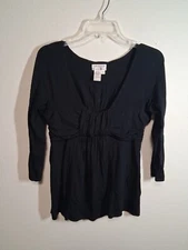 Max Studio Specialty Products Blouse Business Casual Top Black Size Medium