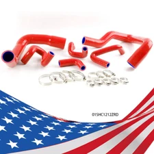 Silicone Radiator Hose Clamps Kit Red Fit For 1986-1993 Mustang GT LX Cobra 5.0