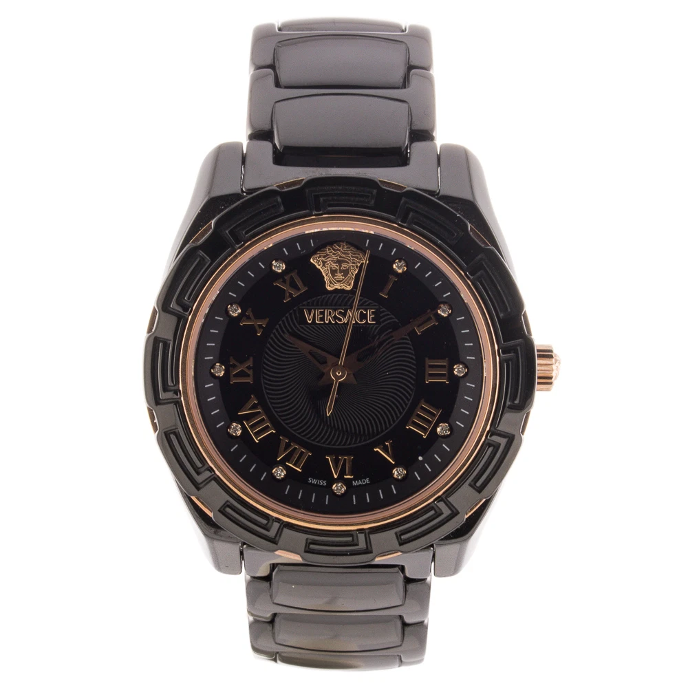 Versace Ladies DV One Ceramic Rose Gold-Tone Watch 35mm Quartz