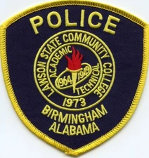LAWSON STATE COMMUNITY COLLEGE Birmingham ALABAMA CAMPUS POLICE PATCH
