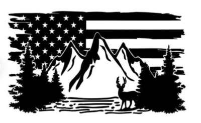 American Flag Decals Pack Of 2 (Waterproof)