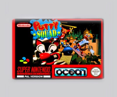 PUTTY SQUAD  /  SNES - 2''x3'' FRIDGE MAGNET (super nintendo retro