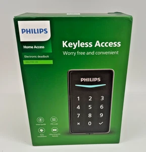 Philips Electronic Deadbolt Keyless Smart Door Lock Noir Moderne DDL210X-12H