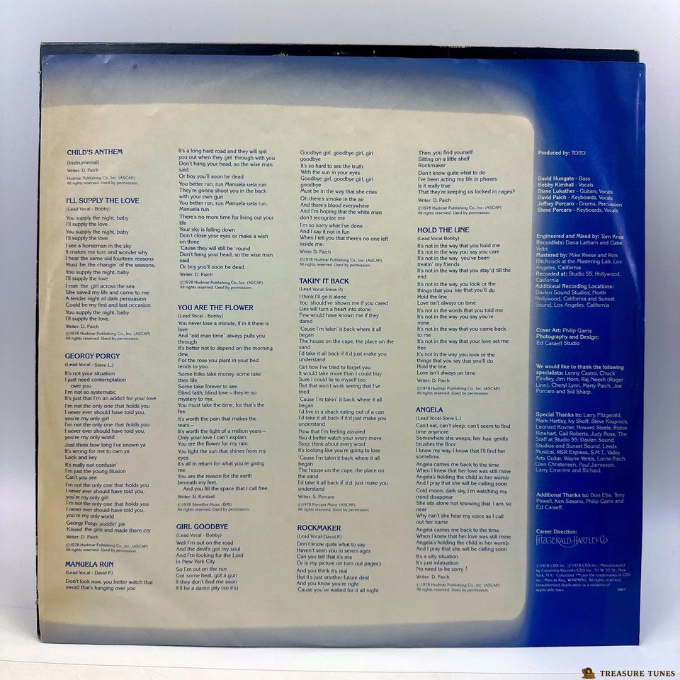 Toto – Toto Vinyl (LP, Album, Stereo) PC 35317 - Image 4 of 4