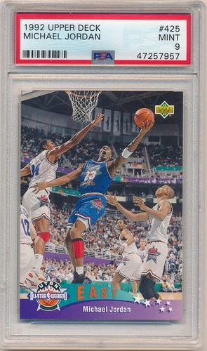 MICHAEL JORDAN 1992/93 UPPER DECK BASKETBALL CARD #425 CHICAGO BULLS PSA 9 MINT