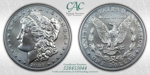 2021 CC Morgan Dollar 100th Anniversary - Rare Find CACG MS70 - Flawless Beauty!