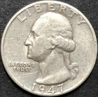 1947-D SILVER WASHINGTON QUARTER COIN DENVER