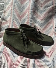 Padmore & Barnes P404 Original Boot Suede Kelp Green Men Size 12 Wallaby Desert