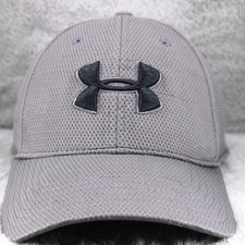 Under Armour Hat Cap Flex Stretch Fitted Large Classic Gray Embroidered Logo