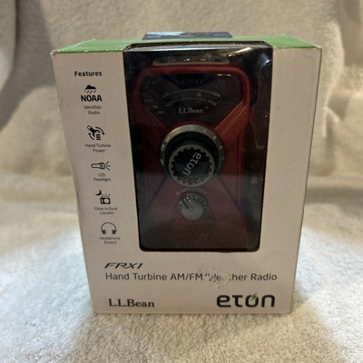 LL Bean Hand Turbine AM FM Weather Red Radio w/ Light ETON FRX1