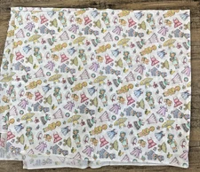 Vtg 3 YD Daisy Kingdom Cotton Fabric Patty's Paper Dolls All Over White