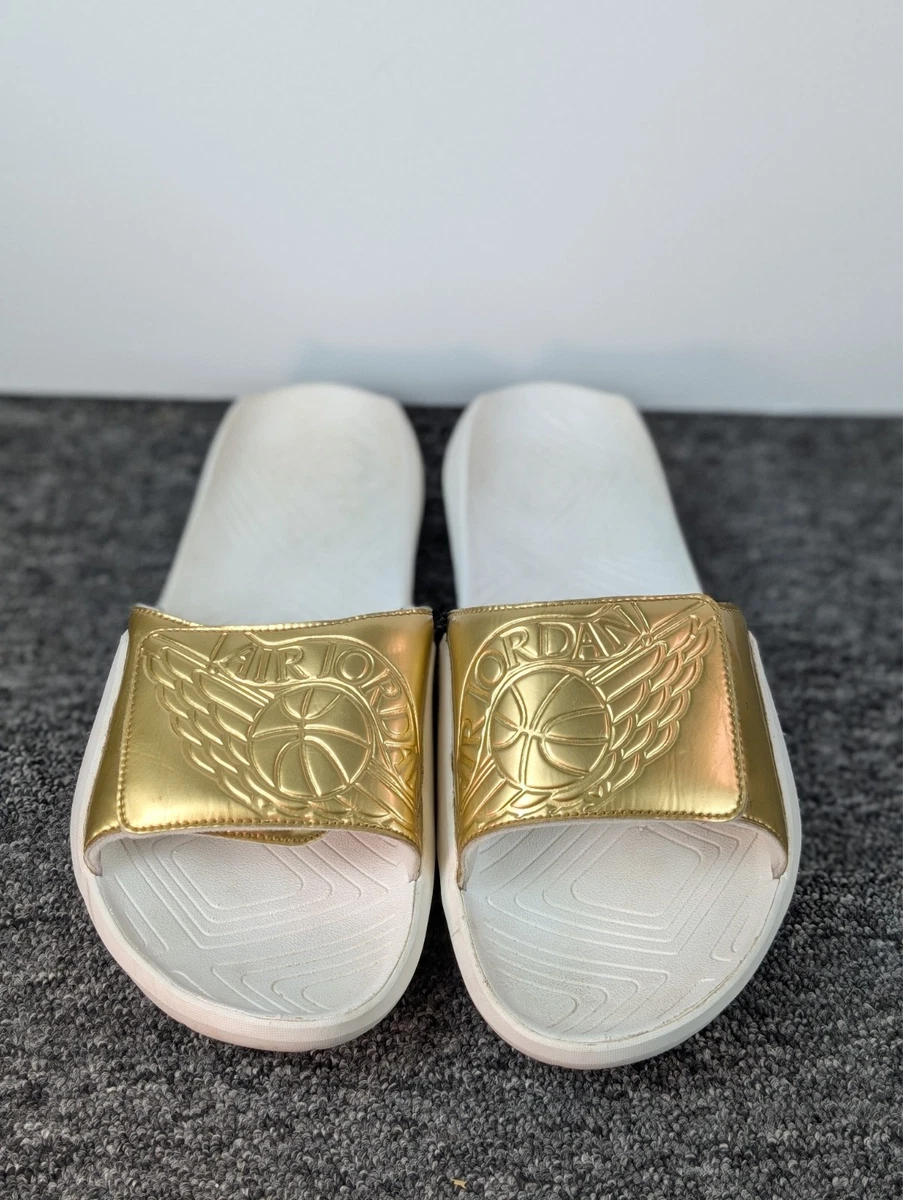 Nike Air Jordan Hydro 7 Slides Men\'s Size 13 Sail Metallic Gold Sandals AA2517 JORDAN Hydro 7 AA2517 021 - Shiekh main image 2