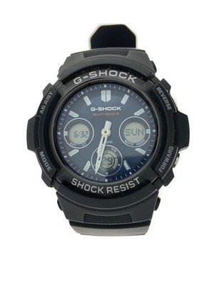 CASIO Wristwatch Digital Analog Rubber NVY BLK SS AWG M100SB