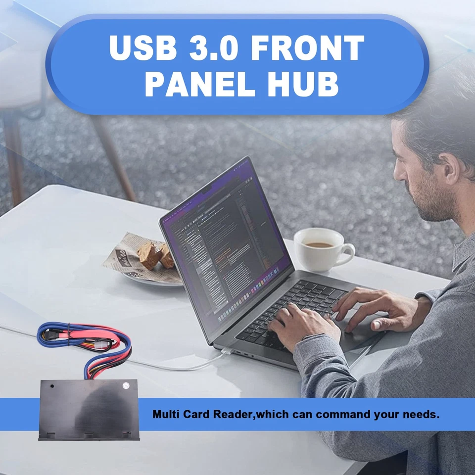 5,25 Zoll USB 3.0 Front Panel PC USB 3.0/2.0 Hub E-Audio Multi Card2468 - Bild 4 von 4