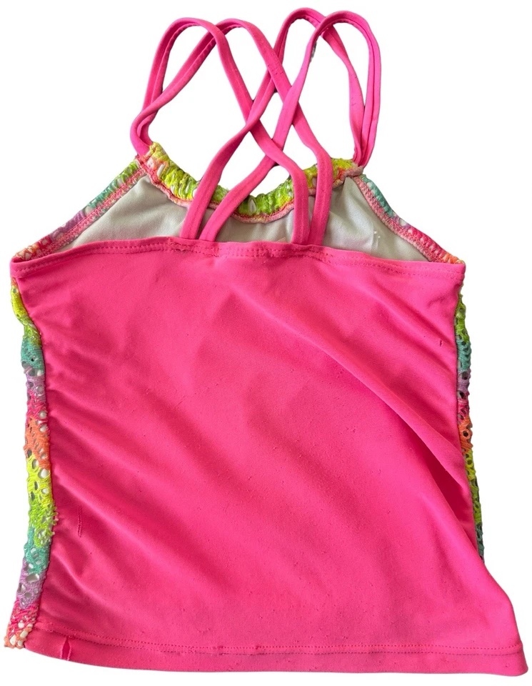 Maiô Tankini Colorido Feminino Circo Tamanho Pequeno 6/6X - Imagem 2 de 4