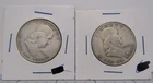 2x 1948  Franklin half dollar silver coin